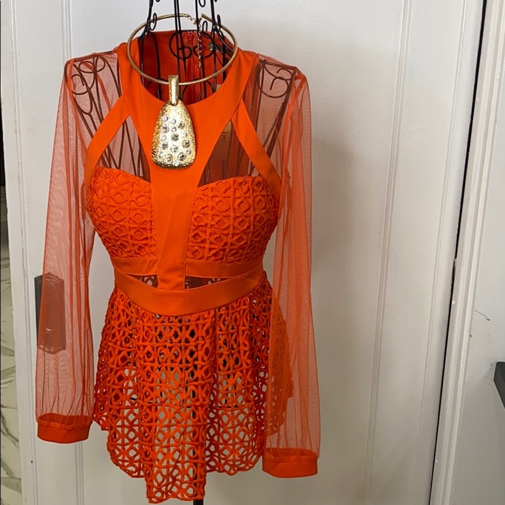 Orange Fashion Top